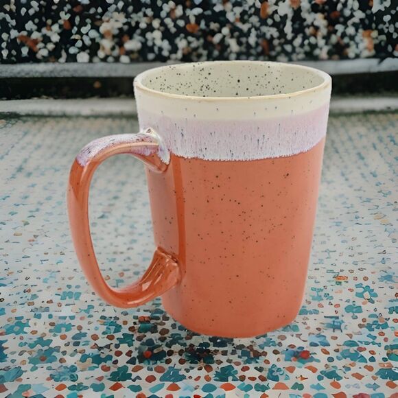 Stoneware Handmade Ceramic Drip Glazed Coffee Mug Campfire Rustic Cabin Urban - Picture 3 of 15